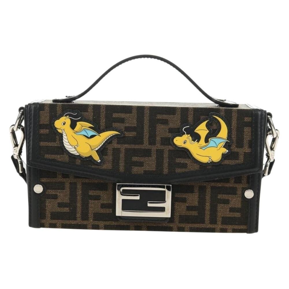 Fendi x Fragment x Pokemon Dragonite Zucca Baguette Soft Trunk Bag Brown